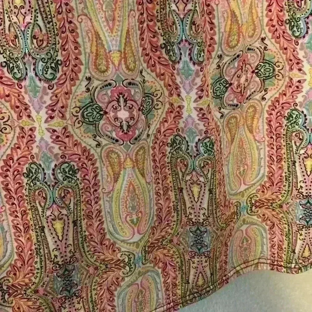 Win win Paisley half sleeve lace tunic sz s/m boho hippie casual y2k 90s concert - Picture 6 of 7